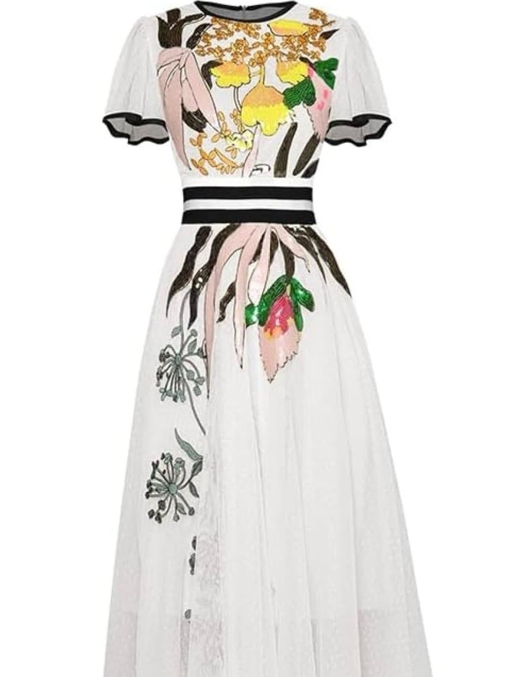 Floral Embroidered dress size medium